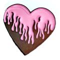 Bleeding Heart Pin Badge Metal Safety Pin Cover...