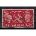 GB 1951 KGV1 2 1/2d Scarlet Festival Britain SG...
