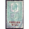 King Edward V11 3s FOREIGN BILL STAMP used (C1879)