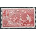 Bermuda 1953 SG139 2 1/2d Rose-Red Mounted Mint...