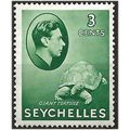 Seychelles 1938 SG136 3c Green Mounted Mint .. ...