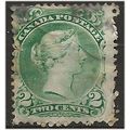 Canada 1868 SG57d 2c Bluish-Green Good/Fine Use...