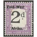 South West Africa 1923 D9 2d Black & Violet Pos...