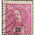 PORTUGAL, King Carlos I, pink 1899, 25reis, #3
