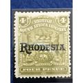 British South Africa Rhodesia KEVII 1909 4d Oli...