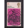 GB 1970 QE2 5d Dickens used stamp SG 825.( D672 )