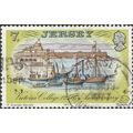 JERSEY, SHIP, Victoria College, yellow 1977, 7p