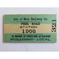 Isle of Man Railway Peel Road Station 1 Dog Ticket