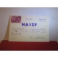 HA1ZF, used QSL thin card BUDAPEST, HUNGARY 199...