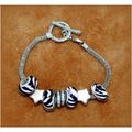 Summer Gift Star Charm Euro Bead Silver Tone Br...