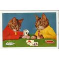 ANTHROPOMORPHIC CATS Playing Cards Postcard by ...