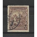 Barbados.SG229 1/4d Brown.Fine Used.July19