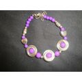 Child or petite adult 6.5" deep purple glass an...