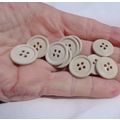 FF10 Taupe Buttons 4 Hole Round 20mm 10 Pieces ...