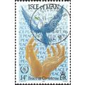 ISLE OF MAN, CHRISTMAS, Dove of Peace, blue 198...