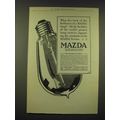1918 General Electric Mazda light bulb Ad - Wha...