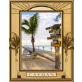 Cayman Islands with Palm Trees Laser Engraved P...