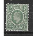 SOMALILAND 1905 EDVII WMK MULTI CROWN CA 1/2A M...