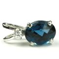 London Blue Topaz, 925 Sterling Silver Pendant,...