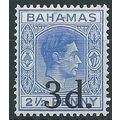 Bahamas 1940 SG161 3d on 2 1/2d Blue Mounted Mi...