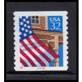 2913v 32c U.S. Flag Over Porch Very Fine MNH LG...