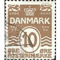 DENMARK, Triple wave lion, hearts, brown 1930, 10ore