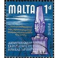 MALTA, History, Punic era, blue 1965, 1d, #2