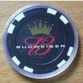 Budweiser Beer POKER CHIP Golf Ball Marker - Black