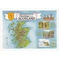 Scotland Map Postcard 25334