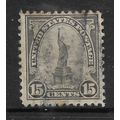 USA 1922 15c GREY STATUE OF LIBERTY SG 574 FINE...