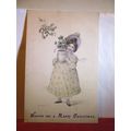 WISHING YOU A HAPPY CHRISTMAS used antique post...