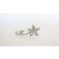 Small crystal single flower hair pin barrette b...
