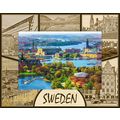 Sweden Laser Engraved Wood Picture Frame Landsc...