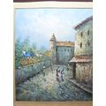 Vintage Impasto Oil Painting, Medieval Moorish ...