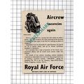 Royal Air Force RAF Vacancies Advert - 1948 SMA...
