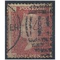 1858 SG43 1d Red Plate 98 Good/Fine Used "HL"