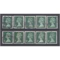 BULK STOCK.2p Myrtle-Green x 10.Type Unchecked....