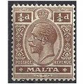 Malta 1914 SG69 1/4d Brown Mounted Mint. .