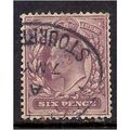 GB 1902 - 13 KEV11 6d Purple Variety Used stamp...