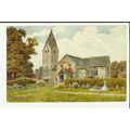 Sussex SOMPTING CHURCH ARQ Art Postcard by Salm...