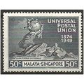 Singapore 1949 SG36 50c Blue-Black UPU Fine Use...