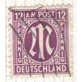 Germany 1945 - 12pfg purple - Allied Military P...