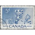 CANADA, SPORT, Ice hockey, blue 1956, 5c, #2