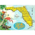 United States FLORIDA Map Postcard (CD5)