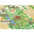 Varosliget Hungary City Park Map Megye Postcard