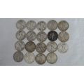Walking Liberty Half Dollar 19 Coin Lot 90% Silver