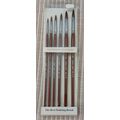 Pack of 6 quality artist paint brushes