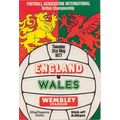 ENGLAND v WALES FA BRITISH CHAMPIONSHIP 1977