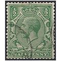1912 SG351 1/2d Green Watermark Royal Cypher Fi...