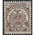 Transvaal 1885 SG177 2d Brown Purple Mounted Mi...